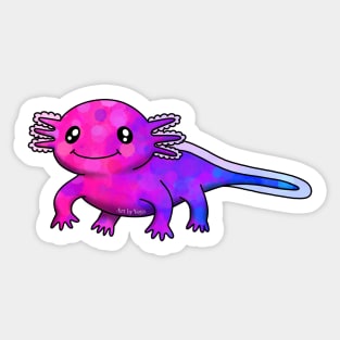 A little bi axolotl Sticker